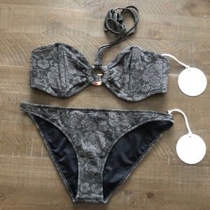 Tori Praver Floral Jacquard Bikini